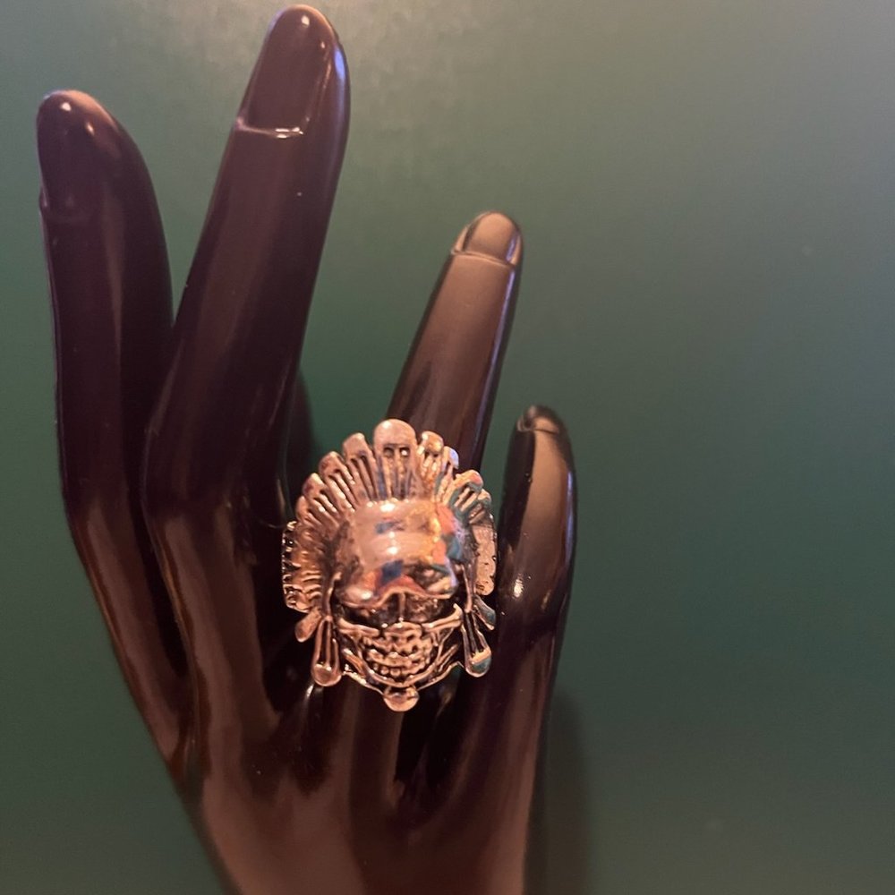 Skull Biker Ring Size 11